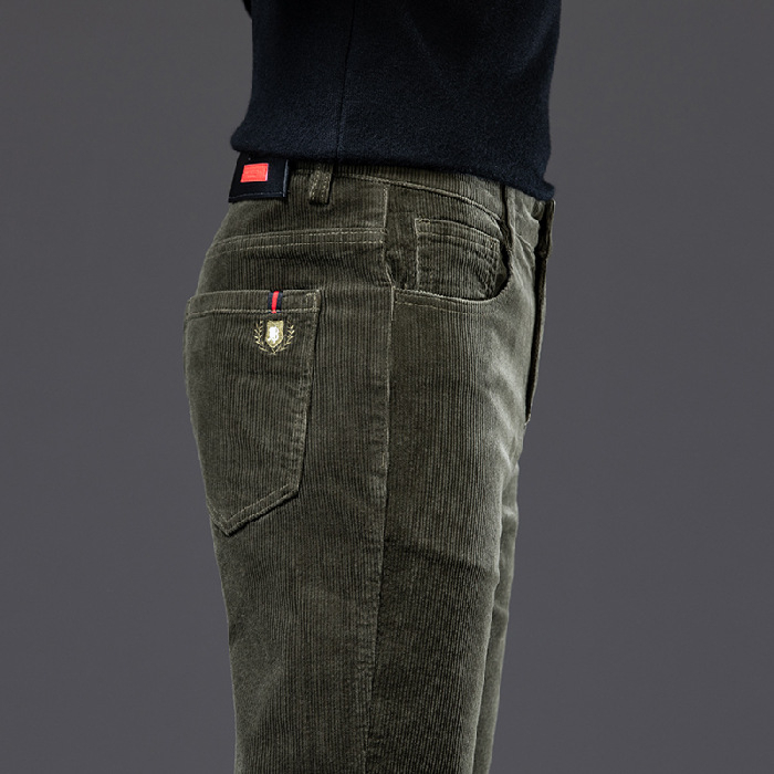 Men's Pants Winter Brand Fleece Thick Warm High-quality Corduroy Pants Business Casual Men's Fit Straight High Waist Trousers 230316, Navy 
Men's Pants Winter Brand Fleece Thick Warm High-quality Corduroy Pants Business Casual Men's Fit Straight High Waist Trousers 230316, Navy
