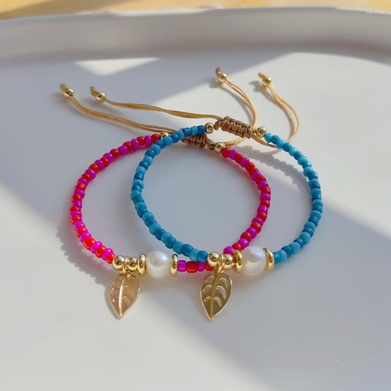 Charm Bracelets KKBEAD Leaf Jewelry For Women Gifts Dainty Seed Beads Bracelet Adjustable Rope Pulseras Femme
Charm Bracelets KKBEAD Leaf Jewelry For Women Gifts Dainty Seed Beads Bracelet Adjustable Rope Pulseras Femme