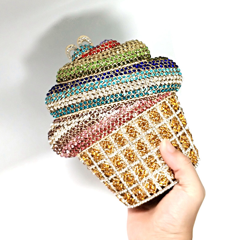Evening Bags Fashion women accessories dessert diamonds luxury clutches big cupcake ice cream crystal purses Bridal wedding party 230316, Color 5
Evening Bags Fashion women accessories dessert diamonds luxury clutches big cupcake ice cream crystal purses Bridal wedding party 230316, Color 5
