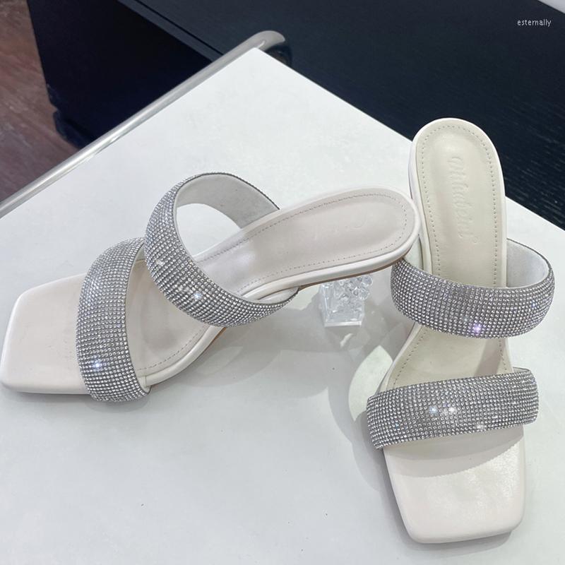 Dress Shoes 2023 Women Pumps Fashion Crystal High Heels Sandals Ladies Peep Toe Square Casual Slides Female Slippers, White
Dress Shoes 2023 Women Pumps Fashion Crystal High Heels Sandals Ladies Peep Toe Square Casual Slides Female Slippers, White