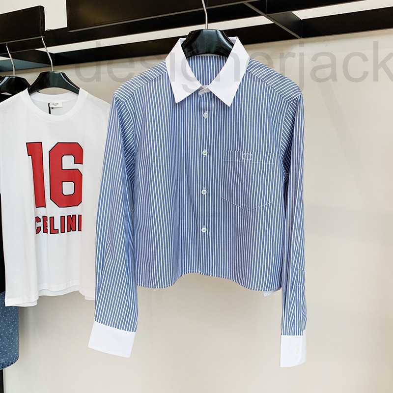Women' Blouses & Shirts designer Ce shirt women' 2023 spring triumphal arch commuting versatile long-sleeved striped short L8ZO, Royal blue
Women' Blouses & Shirts designer Ce shirt women' 2023 spring triumphal arch commuting versatile long-sleeved striped short L8ZO, Royal blue