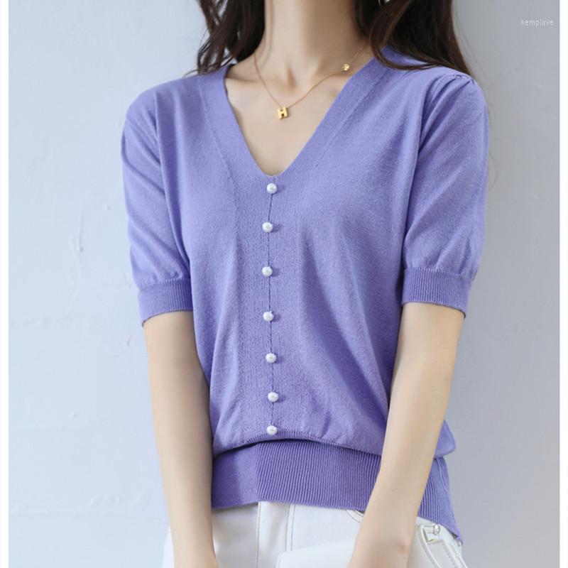 Women' T Shirts T-shirt Women' 2023 Cotton V-neck Sweater Casual Solid Color Top Loose Knit Pullover Pearl Fashion Short-sleeved, Black
Women' T Shirts T-shirt Women' 2023 Cotton V-neck Sweater Casual Solid Color Top Loose Knit Pullover Pearl Fashion Short-sleeved, Black