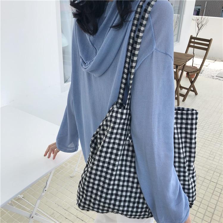Evening Bags Women Canvas Shopping Bag Books Female Cotton Cloth Shoulder Eco Handbag Tote Plaid Large Capacity Shopper BagsEvening, Black-grid
Evening Bags Women Canvas Shopping Bag Books Female Cotton Cloth Shoulder Eco Handbag Tote Plaid Large Capacity Shopper BagsEvening, Black-grid
