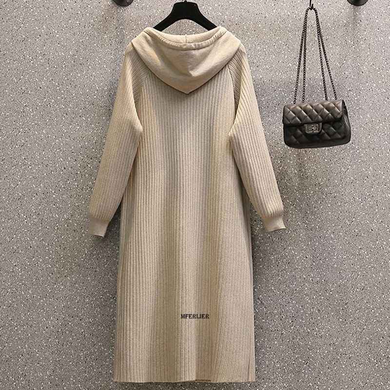 Casual Dresses Big Size 6XL 150KG Spring Dress With Hooded Women Long Sleeve Long Dress Casual Vintage Large Loose Vestidos 230316