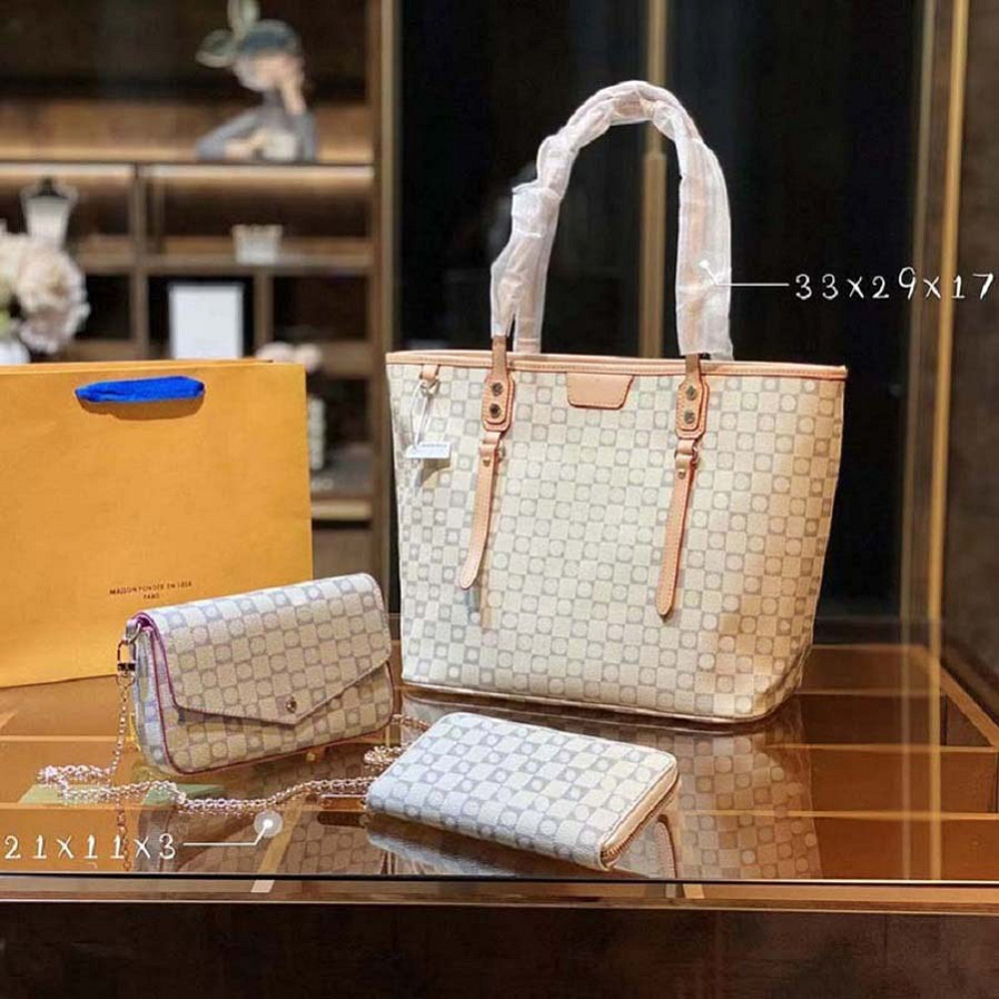 Designer Three-piece bag Totes Backpack Luxury Brand Zipper Wallets Women HandBags Tote Real Leather Bags Lady Plaid Purses Duffle Luggage by brand 054, #20
Designer Three-piece bag Totes Backpack Luxury Brand Zipper Wallets Women HandBags Tote Real Leather Bags Lady Plaid Purses Duffle Luggage by brand 054, #20