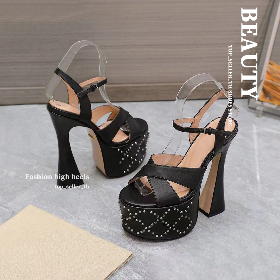 Designer Sandals Women's Studs Platform High Heels Slides Shiny Leather Slippers Show Party Dress Shoe Flat Beach Flip Flops, Brown
Designer Sandals Women's Studs Platform High Heels Slides Shiny Leather Slippers Show Party Dress Shoe Flat Beach Flip Flops, Brown