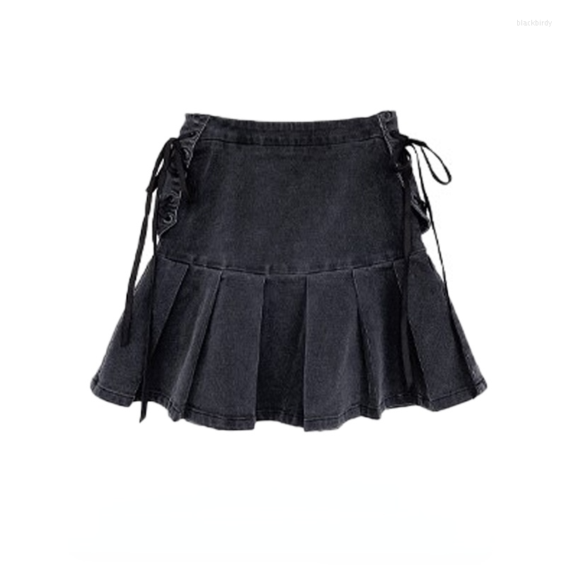 Skirts Lightweight Black Denim Women Sexy Pleated Patchwork Bandage Mini Solid Female Clothing Top Quality
Skirts Lightweight Black Denim Women Sexy Pleated Patchwork Bandage Mini Solid Female Clothing Top Quality
