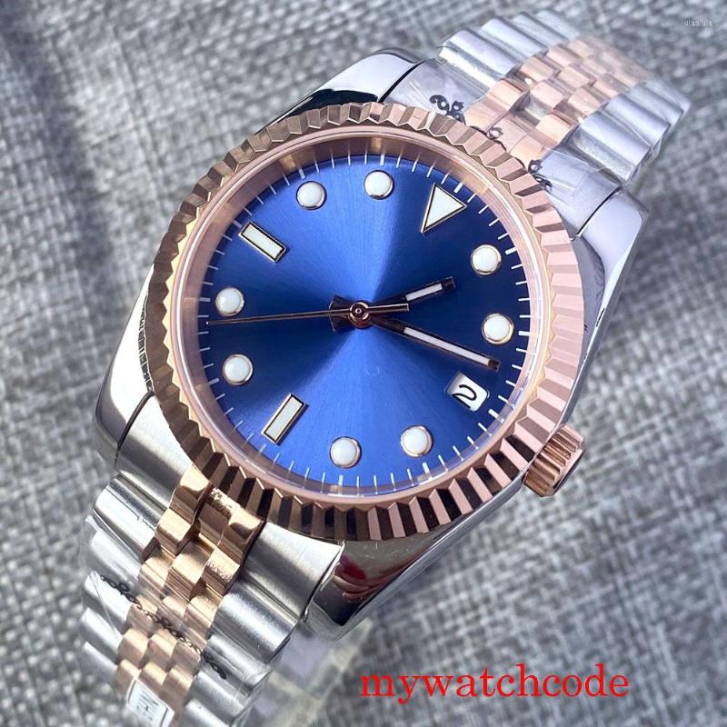 Wristwatches Two Tone 36mm/39mm Blue Dial Sapphire Glass NH35 MIYOTA 8215 PT5000 Automatic Men Watch Oyster Bracelet, Oyster model
Wristwatches Two Tone 36mm/39mm Blue Dial Sapphire Glass NH35 MIYOTA 8215 PT5000 Automatic Men Watch Oyster Bracelet, Oyster model