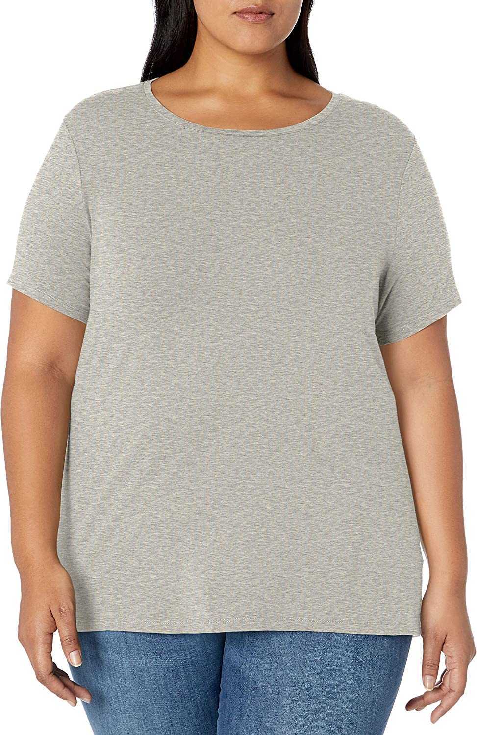 Women's t-shirts short-sleeve crew neck fashion tops women tees cotton ladies tops casual clothes plus size CT23, Gray
Women's t-shirts short-sleeve crew neck fashion tops women tees cotton ladies tops casual clothes plus size CT23, Gray