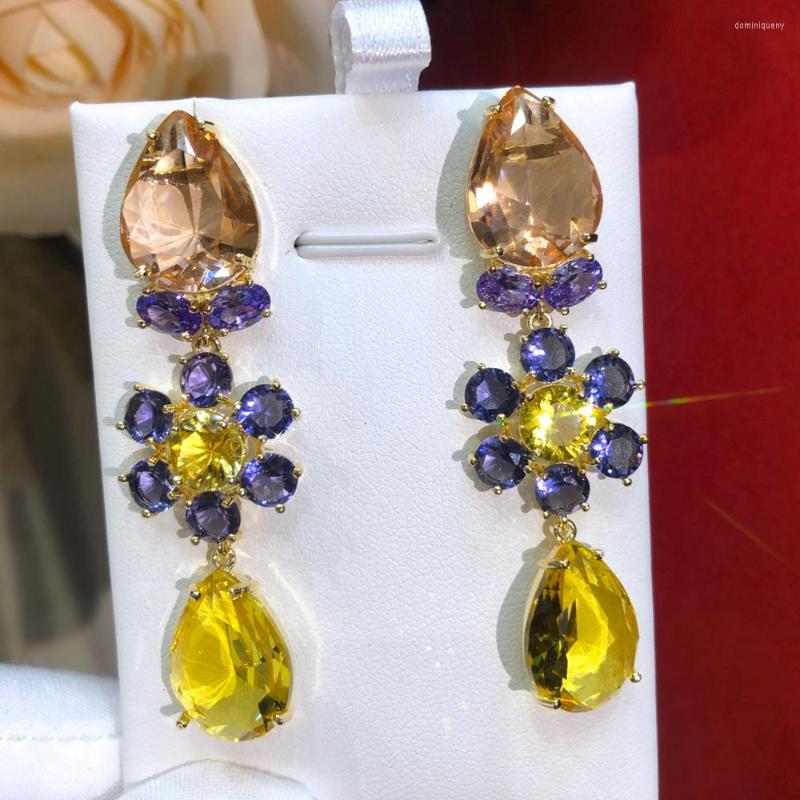 Dangle Earrings Jimbora Sweet Romantic Yellow Crystal Drop Fashion Jewelry For Women High Quality Accessories Gift
Dangle Earrings Jimbora Sweet Romantic Yellow Crystal Drop Fashion Jewelry For Women High Quality Accessories Gift