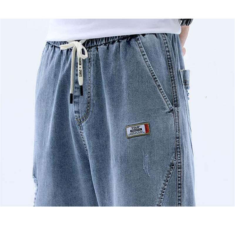 Men's Jeans Arrival Fashion Jeans Men Casual Harem Pants Spring Autumn Elastic Waist Comfort LooseTrousers Male Washed Denim Pants 230316
