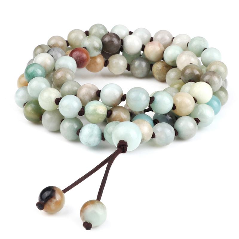 Strand Beaded Strands Fashion Bohemian Women Bracelet 8mm Natural Amazonite Stone Buddha Mala Necklace For Men Beads Bracelets & Bangles
Strand Beaded Strands Fashion Bohemian Women Bracelet 8mm Natural Amazonite Stone Buddha Mala Necklace For Men Beads Bracelets & Bangles