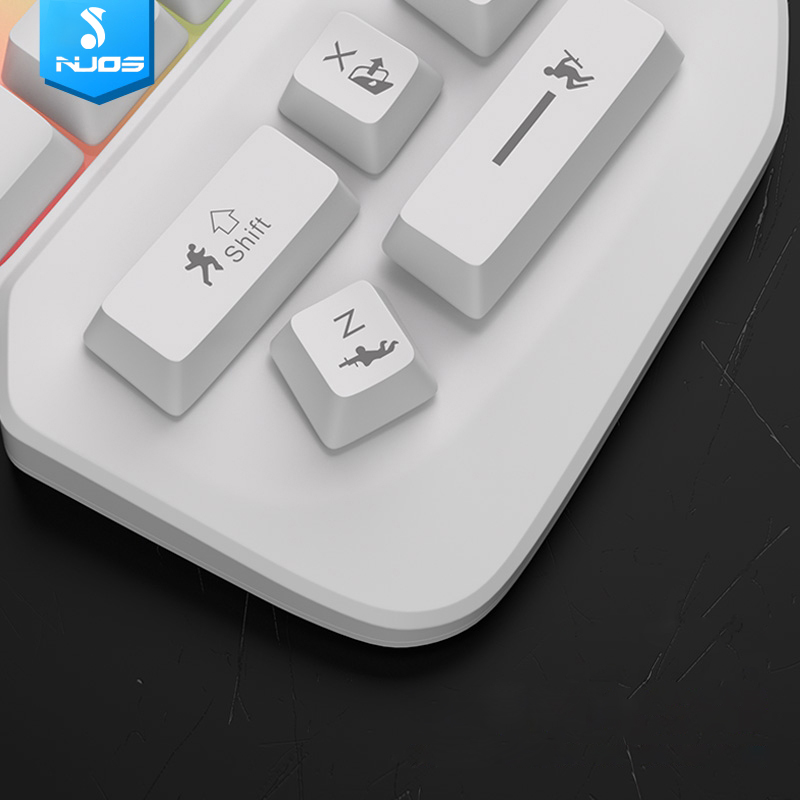One Hand Ergonomics Gaming Keyboard ACC USB RGB 35 Keys Wired Backlit Portable Mini Game Keypad for Mobile Phone Tablet PUBG