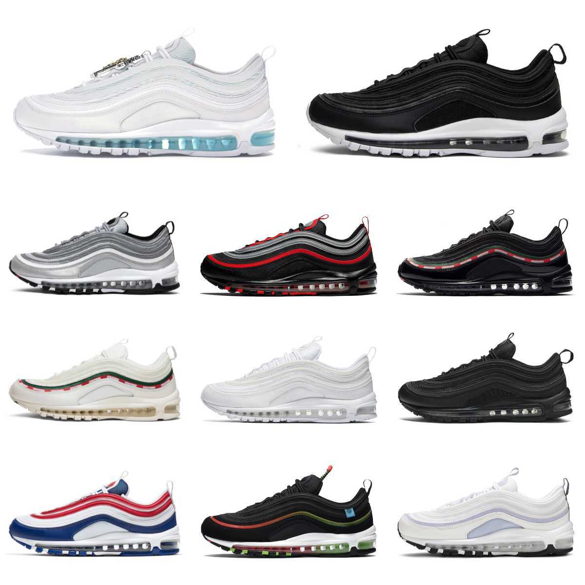 

Trainers Max 97 Casual ShOes Mens Women MSCHF X INRI Jesus Undefeated Black Summit Triple White Metalic Gold Designer Air 97s Sean Wotherspoon Sliver Bullet Sneakers, Please contact us