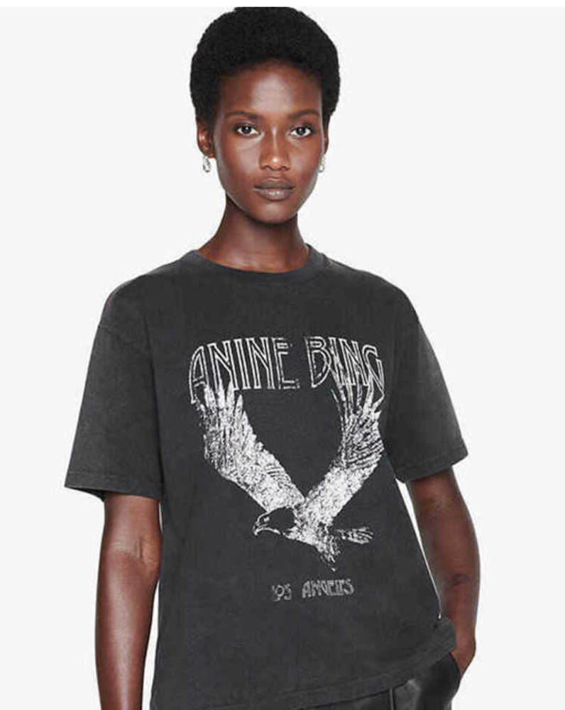 2023 Anine Bing Niche Eagle Print t Shirt Fried Snowflake Color Washing Designer Tee Women Black Short-sleeved T-shirt Tops Polos Anines Bing, Dark gray
2023 Anine Bing Niche Eagle Print t Shirt Fried Snowflake Color Washing Designer Tee Women Black Short-sleeved T-shirt Tops Polos Anines Bing, Dark gray