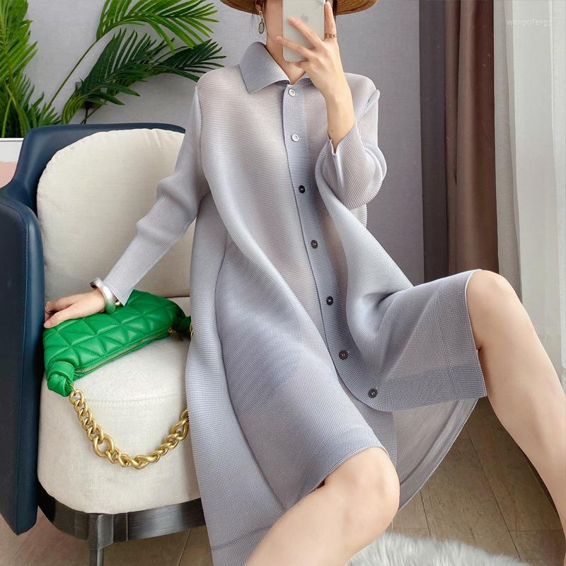 Women's Jackets Miyake Designer Ladies Pleated Japanese Jacket Spring And Autumn Stand-up Collar Windbreaker Mid-length Cardigan, Picture color
Women's Jackets Miyake Designer Ladies Pleated Japanese Jacket Spring And Autumn Stand-up Collar Windbreaker Mid-length Cardigan, Picture color