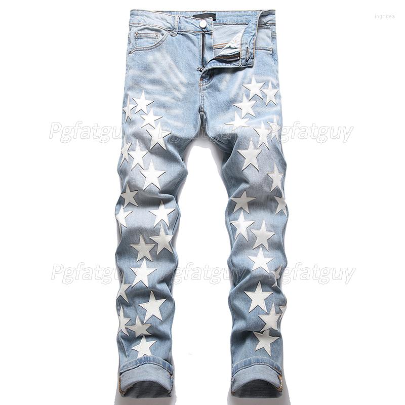 Men's Jeans Punk Retro Blue Grinding White Slim Stretch Men's 2023 Autumn Embroidered Pentagram Denim Pants Male Mid-Waist Trousers, 3320
Men's Jeans Punk Retro Blue Grinding White Slim Stretch Men's 2023 Autumn Embroidered Pentagram Denim Pants Male Mid-Waist Trousers, 3320