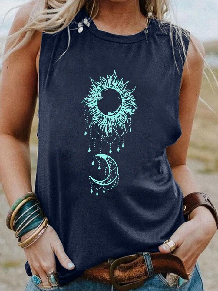 Women' Tanks Sun Moon Color Tank Top Witchy Summer Style Sleevele Shirt Women Fashion Casual Vintage Tops, Black
Women' Tanks Sun Moon Color Tank Top Witchy Summer Style Sleevele Shirt Women Fashion Casual Vintage Tops, Black