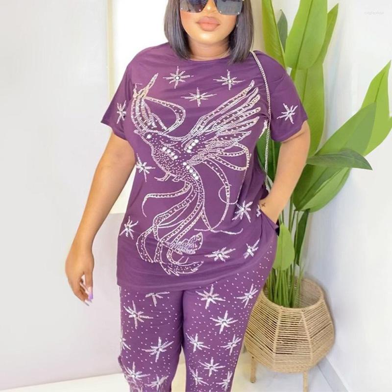 Women's Two Piece Pants 5XL African Fashion 2 Pieces Sets Diamond Blouse & Long Trousers Elegant Business Work Office Wear Matching, Purple sets
Women's Two Piece Pants 5XL African Fashion 2 Pieces Sets Diamond Blouse & Long Trousers Elegant Business Work Office Wear Matching, Purple sets