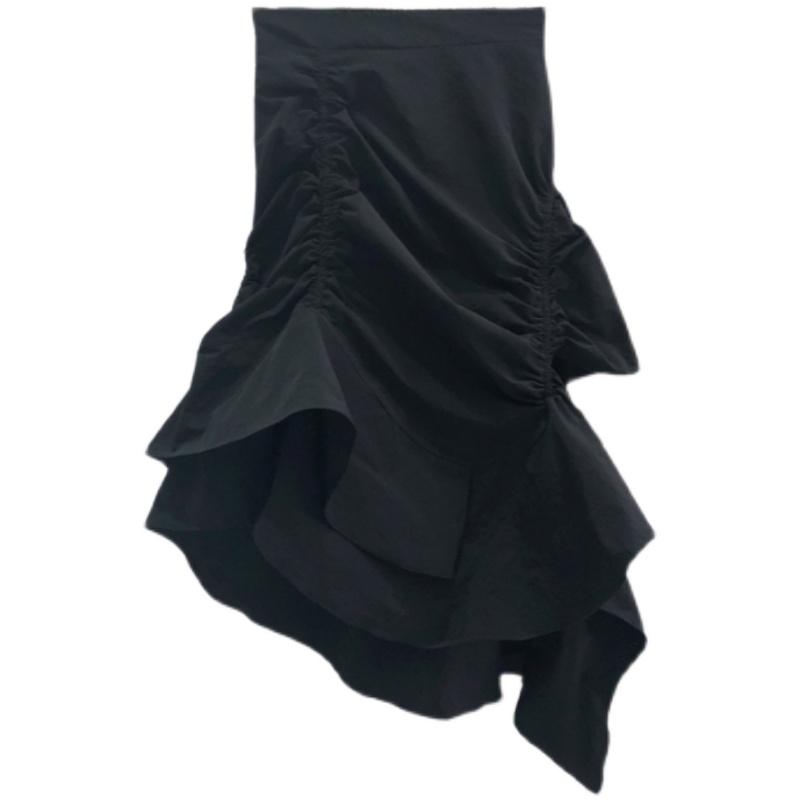 Skirts 2023 Fashion Asymmetrical Woman Black Chic Shirring Design Mujer Faldas Summer Elastic Waist Irregular Female Jupe
Skirts 2023 Fashion Asymmetrical Woman Black Chic Shirring Design Mujer Faldas Summer Elastic Waist Irregular Female Jupe