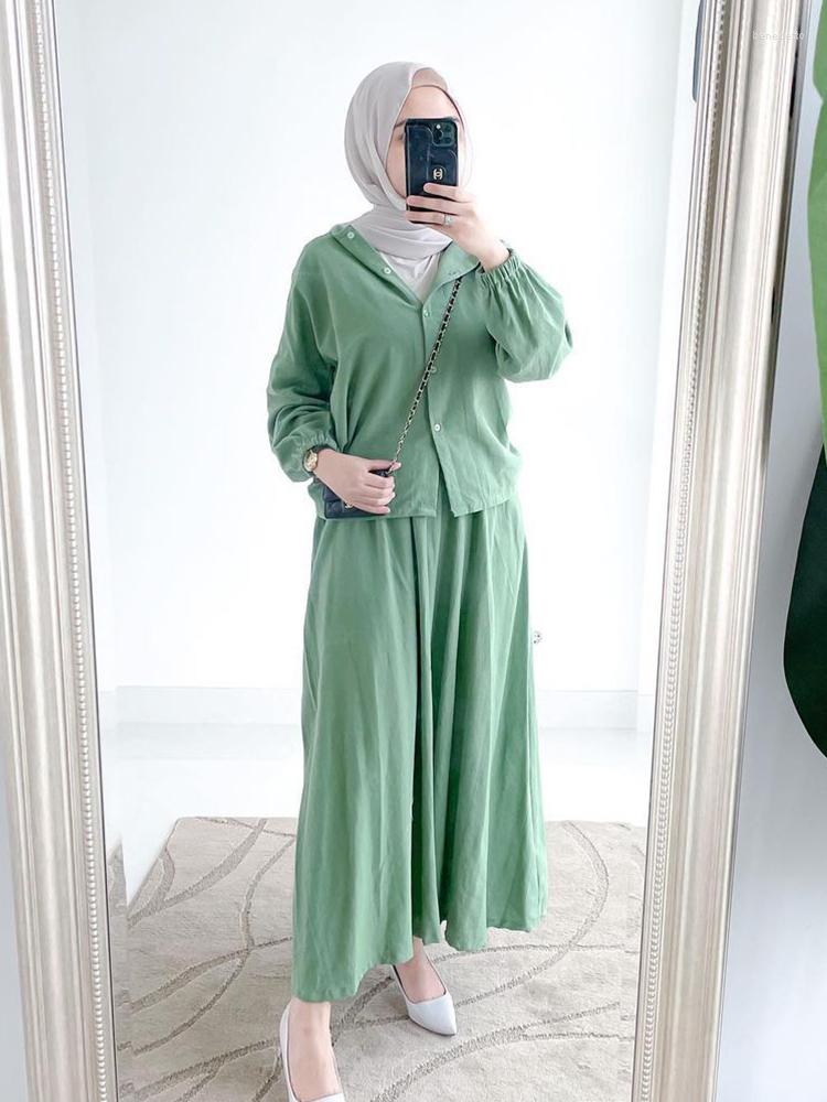 Ethnic Clothing Eid Two Piece Muslim Sets Women Abaya Turkey Hijab Skirt Set Caftan Moroccan Kaftan Islam Musulman Ensembles Ramadan 
Ethnic Clothing Eid Two Piece Muslim Sets Women Abaya Turkey Hijab Skirt Set Caftan Moroccan Kaftan Islam Musulman Ensembles Ramadan