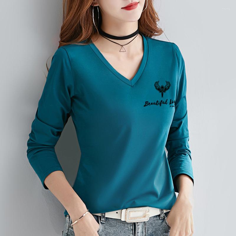 Women's T Shirts Arrival 2023 Spring Autumn Women V-Neck Long Sleeve T-shirt Korean Fashion Cute Print Good Quality Cotton, Blue
Women's T Shirts Arrival 2023 Spring Autumn Women V-Neck Long Sleeve T-shirt Korean Fashion Cute Print Good Quality Cotton, Blue