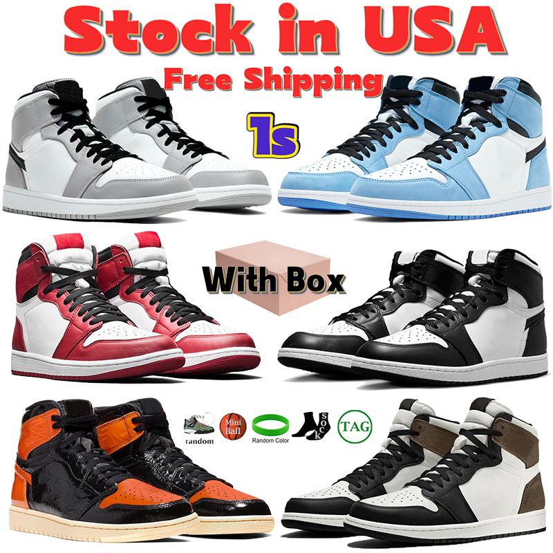 With Box 1 1s mens basketball shoes stock in USA Local Warehouse Fast shipping university blue Light Smoke Grey chicago UNC Patent men women sneakers designer trainer, 09 court purple white
With Box 1 1s mens basketball shoes stock in USA Local Warehouse Fast shipping university blue Light Smoke Grey chicago UNC Patent men women sneakers designer trainer, 09 court purple white