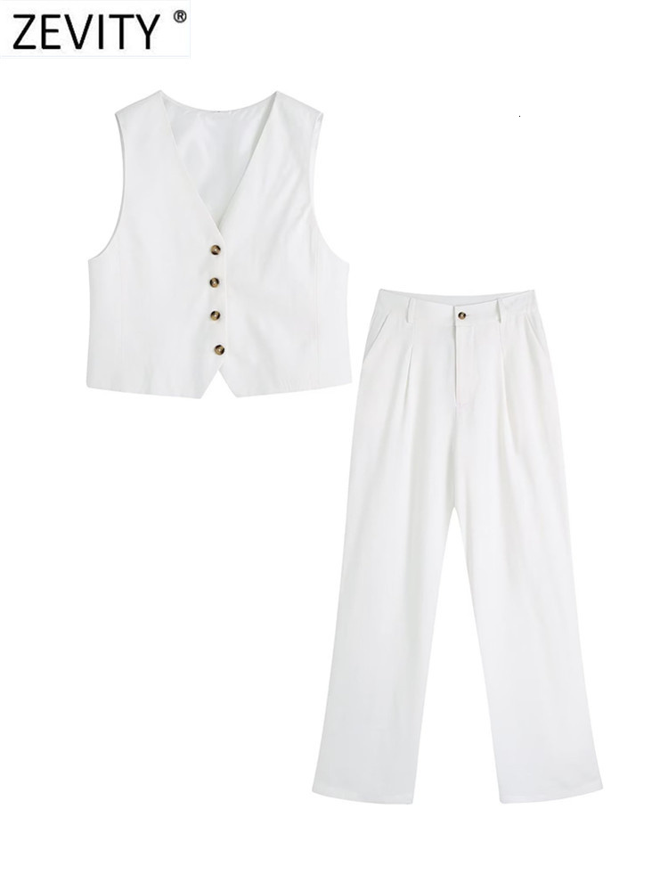 Womens Two Piece Pants Zevity Women Fashion V Neck Breasted Sleeveless Vest And High Waist Zipper Straight Pants Female Two Piece Sets Mujer SET223 230316, Cc ct2223
Womens Two Piece Pants Zevity Women Fashion V Neck Breasted Sleeveless Vest And High Waist Zipper Straight Pants Female Two Piece Sets Mujer SET223 230316, Cc ct2223