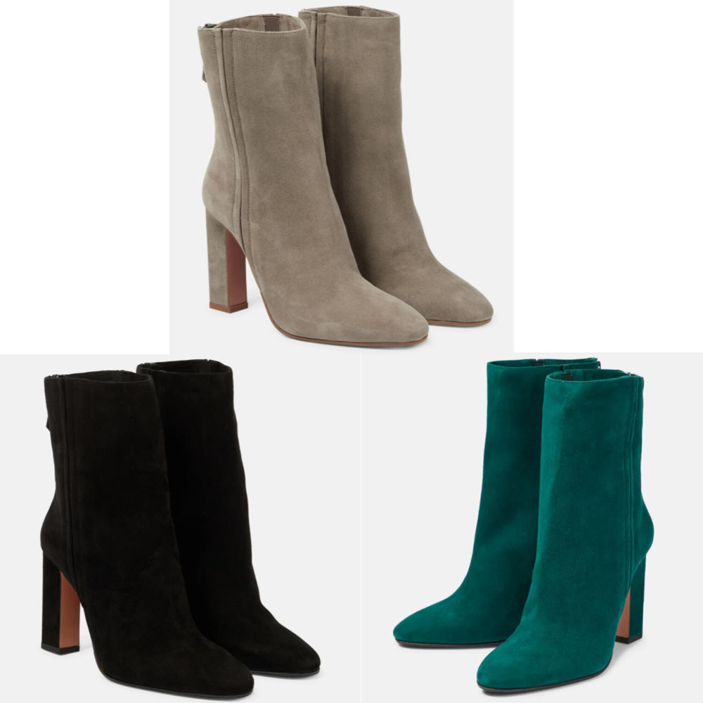 Fashion Women's Aquazura Ankle Boots Suede Design Almond Head Double Zipper High Heels Show Noble Sexy Charm Dress Wedding Evening Dress Party EU36-42
Fashion Women's Aquazura Ankle Boots Suede Design Almond Head Double Zipper High Heels Show Noble Sexy Charm Dress Wedding Evening Dress Party EU36-42