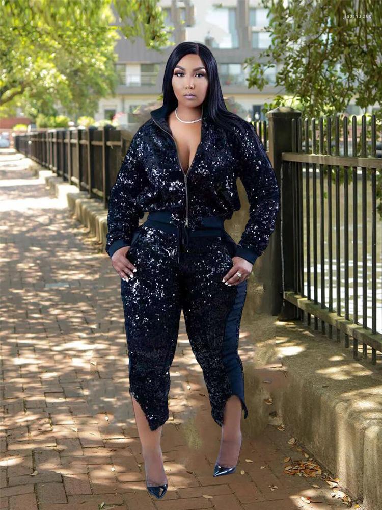 Women' Two Piece Pants 2 Sets Womens Outfits Winter Christmas Party Clothes Long Sleeve Sequin Jacket And Pant Warm Suit Wholesale Drop, Black
Women' Two Piece Pants 2 Sets Womens Outfits Winter Christmas Party Clothes Long Sleeve Sequin Jacket And Pant Warm Suit Wholesale Drop, Black