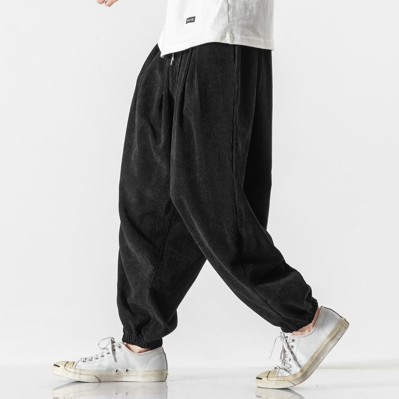 Men's Pants Corduroy Men's Harem Pants Fashion Men Jogging Sweatpants Big Size Cotton Woman Casual Trousers Streetwear Drop 5XL 230316