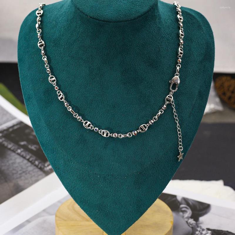 Chains European And American Personality Punk Retro Minority Design Multicolor Stone Pig Nose Splicing Male Female Lovers Necklace
Chains European And American Personality Punk Retro Minority Design Multicolor Stone Pig Nose Splicing Male Female Lovers Necklace