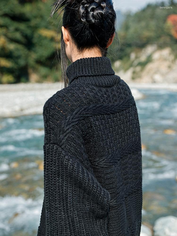 Casual Dresses Loose Sweater Dress Solid Color Vintage All-match Turtleneck Pullover Temperament 2023 Winter Arrival, Black fbb1031
Casual Dresses Loose Sweater Dress Solid Color Vintage All-match Turtleneck Pullover Temperament 2023 Winter Arrival, Black fbb1031
