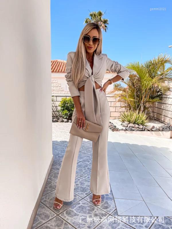 Women' Suits Women Coat Temperament Commuting Loose Long Sleeve Tied Detail Lapel Collar Blazer Jacket Solid Color Blazers Jackets, Pants
Women' Suits Women Coat Temperament Commuting Loose Long Sleeve Tied Detail Lapel Collar Blazer Jacket Solid Color Blazers Jackets, Pants