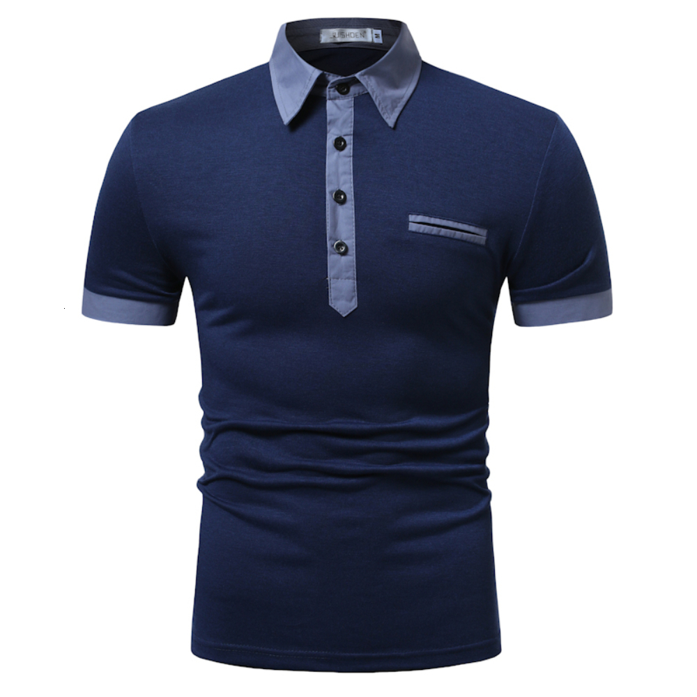 Men's Polos KB Men Polo Men Shirt Short Sleeve Polo Shirt Contrast Color Polo Clothing Summer Streetwear Casual Fashion Men tops 230316