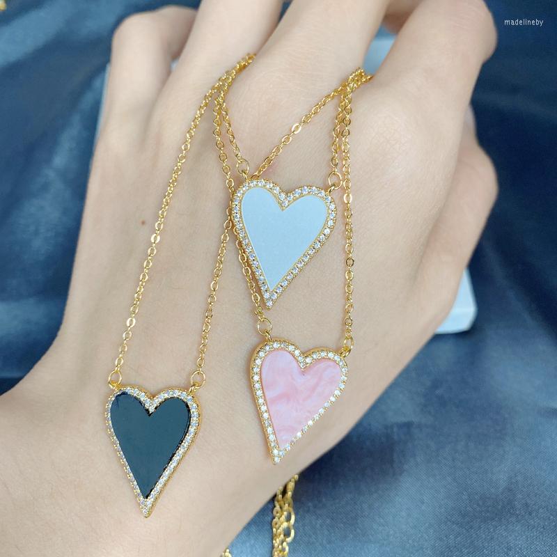 Chains 5PCS/Lot Handmade Accessory Couple Necklace Surround Zirconia Shell Heart For Valentines Day 2023
Chains 5PCS/Lot Handmade Accessory Couple Necklace Surround Zirconia Shell Heart For Valentines Day 2023