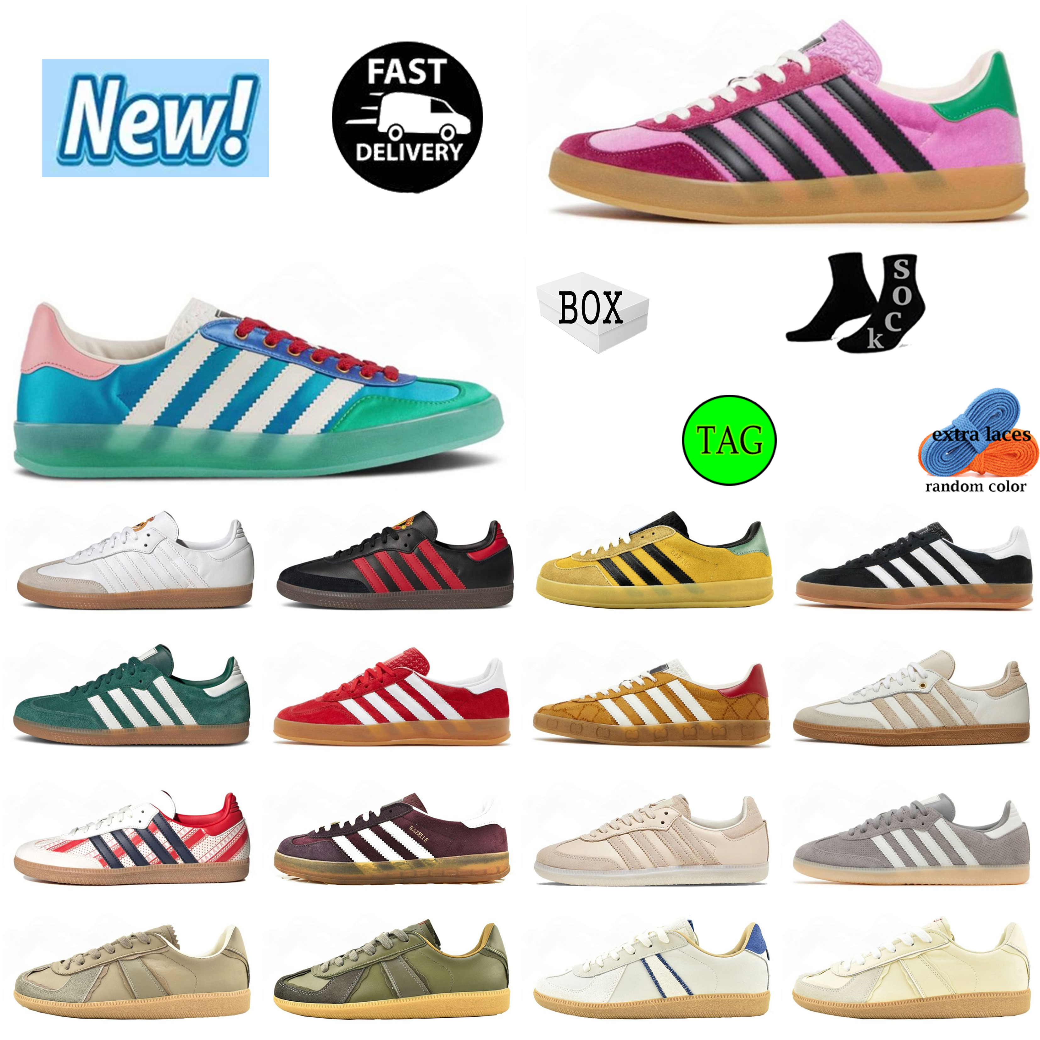 2023 OG Original Samba Shoes Designer Sambas x Vegan Gazelle Mens Women Blakc White Scarlet Gum Pink Velvet Monogram Dhgates Casual Trainers Plate-forme, #36 36-45
2023 OG Original Samba Shoes Designer Sambas x Vegan Gazelle Mens Women Blakc White Scarlet Gum Pink Velvet Monogram Dhgates Casual Trainers Plate-forme, #36 36-45