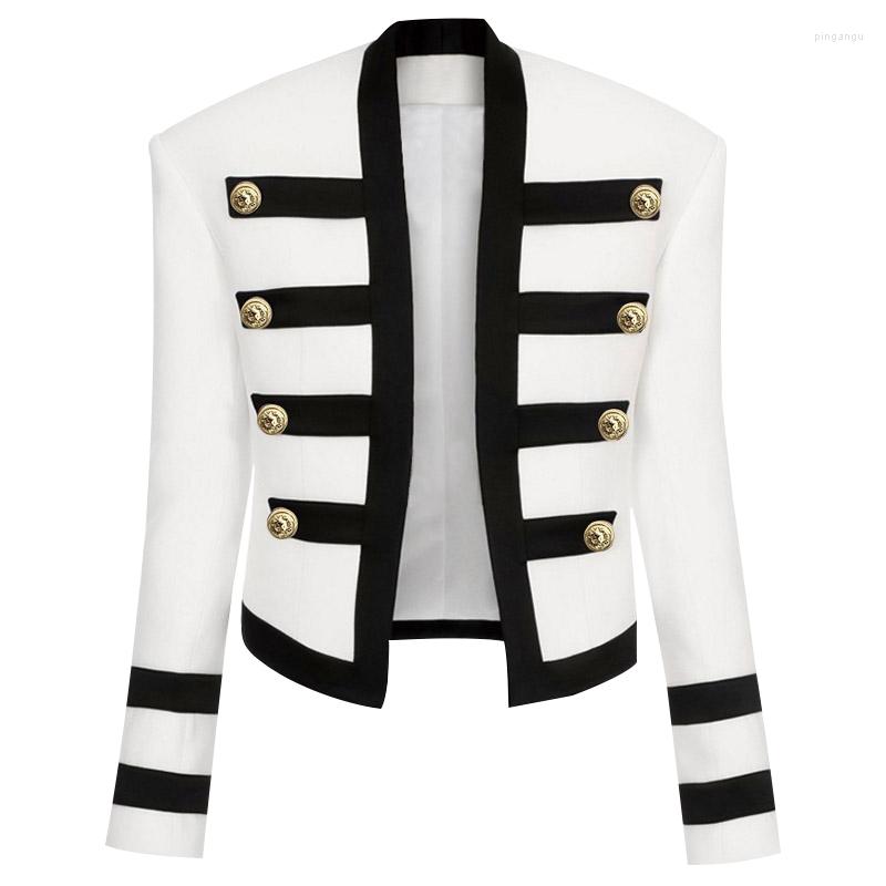 Women' Jackets -XL High Quality 2023 Fashion Black And White Stitching Striped Metal Button Decoration Long-Sleeved Woman Jacket Coat
Women' Jackets -XL High Quality 2023 Fashion Black And White Stitching Striped Metal Button Decoration Long-Sleeved Woman Jacket Coat