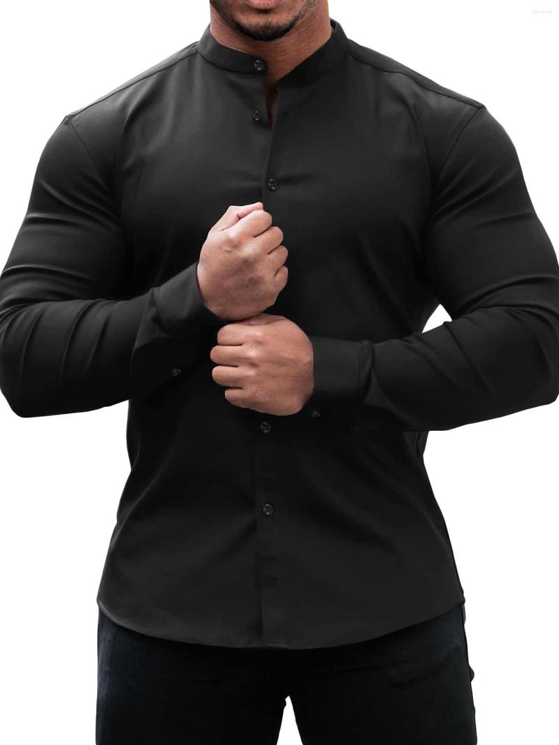 Men's Casual Shirts Men S Muscle Dress Slim Fit Stretch Banded Collar Long Sleeve Button Down Shirt, Army green
Men's Casual Shirts Men S Muscle Dress Slim Fit Stretch Banded Collar Long Sleeve Button Down Shirt, Army green