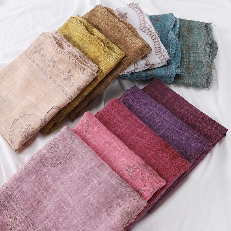 Ethnic Clothing Women Muslim Embroidery Hijab Scarf Cotton Linen Femme Musulman Soft Headscarf Islamic Hijabs Shawls Wraps Plain 182X70CM
Ethnic Clothing Women Muslim Embroidery Hijab Scarf Cotton Linen Femme Musulman Soft Headscarf Islamic Hijabs Shawls Wraps Plain 182X70CM