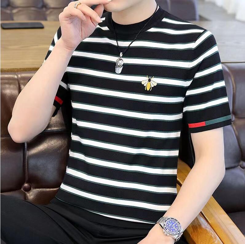 Men's T-Shirts 2023GG Knitted Fashion Striped Top Sweater Korea Style Pullover T Shirt Slim Tees desinger shirt, 02
Men's T-Shirts 2023GG Knitted Fashion Striped Top Sweater Korea Style Pullover T Shirt Slim Tees desinger shirt, 02