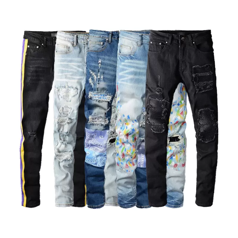 Designer Mens Jeans Fansi Vollection Menswear Fashion Autumn Embroidered Micro Elastic Qiu, 15
Designer Mens Jeans Fansi Vollection Menswear Fashion Autumn Embroidered Micro Elastic Qiu, 15