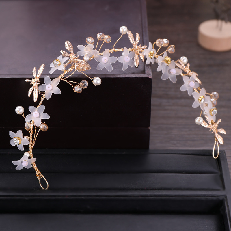 Stingy Brim Hats Crystal flower headband headdress exquisite floral bridal accessories 230314, White
Stingy Brim Hats Crystal flower headband headdress exquisite floral bridal accessories 230314, White