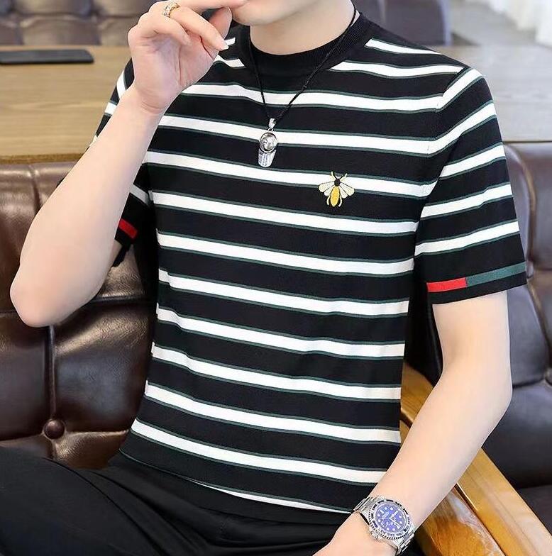 Men's T-Shirts Youth Knitted Half Sleeve T-shirt Men's Ice Silk Short Bottom Shirt T Shirts For Men Clothing Tees O-Neck Tops, 01
Men's T-Shirts Youth Knitted Half Sleeve T-shirt Men's Ice Silk Short Bottom Shirt T Shirts For Men Clothing Tees O-Neck Tops, 01