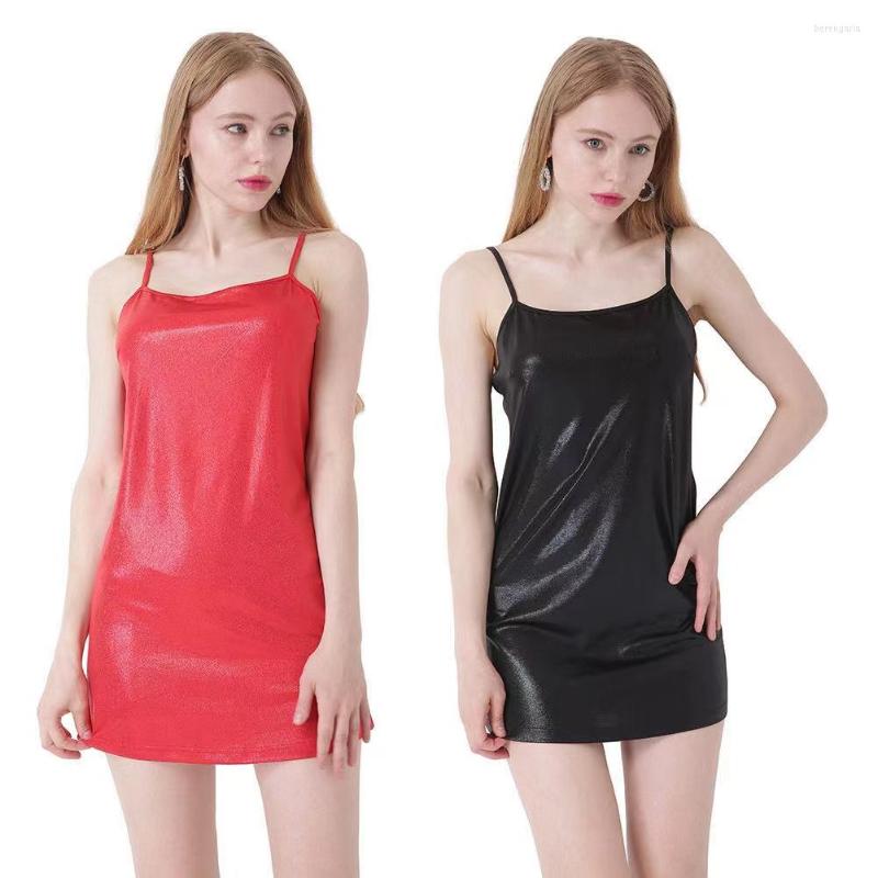 Casual Dresses Spring And Summer Ladies Sexy Sling Imitation Leather Dress Clothes Stage Nightclub Costumes, Black
Casual Dresses Spring And Summer Ladies Sexy Sling Imitation Leather Dress Clothes Stage Nightclub Costumes, Black
