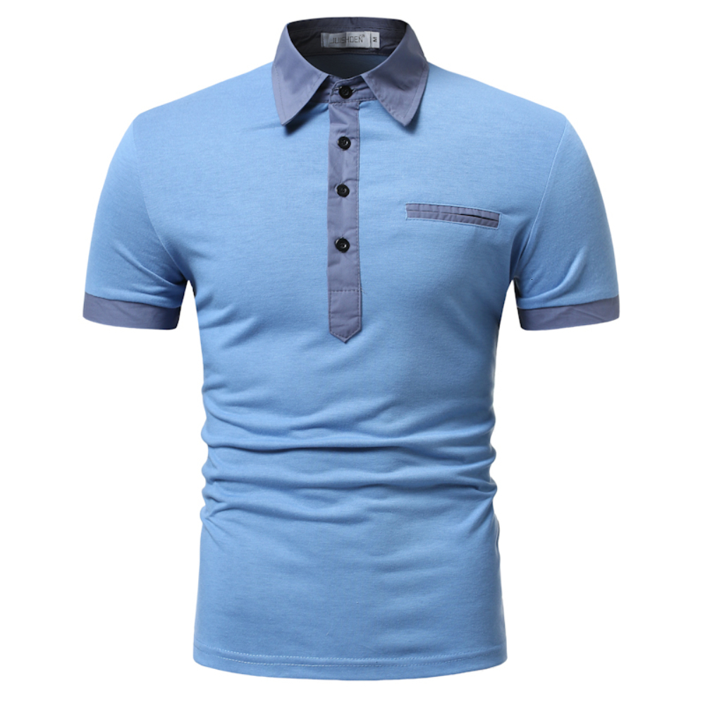 Men's Polos KB Men Polo Men Shirt Short Sleeve Polo Shirt Contrast Color Polo Clothing Summer Streetwear Casual Fashion Men tops 230316