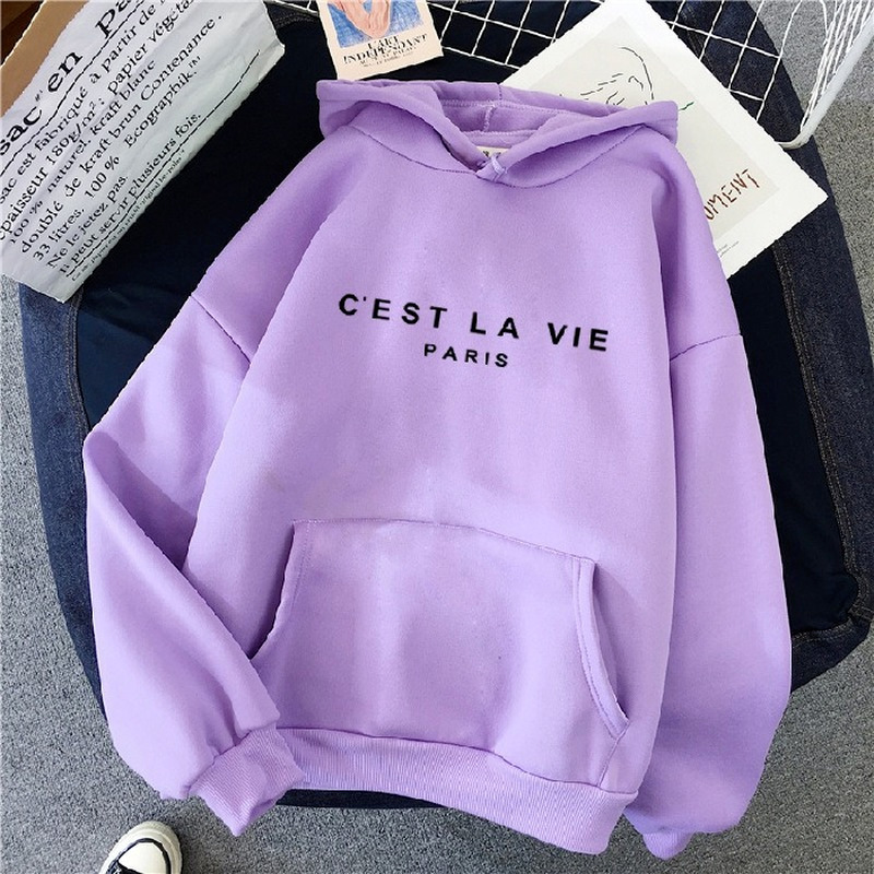 Women' Hoodies Sweatshirts letter print hooded sweater women' spring long-sleeved lazy style loose hooded top 230316, White2
Women' Hoodies Sweatshirts letter print hooded sweater women' spring long-sleeved lazy style loose hooded top 230316, White2