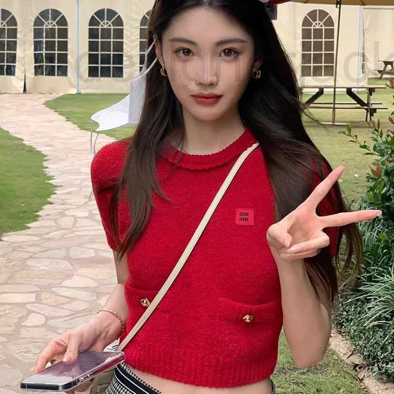 Women' Sweaters designer sweater women' 2023 spring celebrity short slim round neck pocket cashmere RDQU, Red
Women' Sweaters designer sweater women' 2023 spring celebrity short slim round neck pocket cashmere RDQU, Red