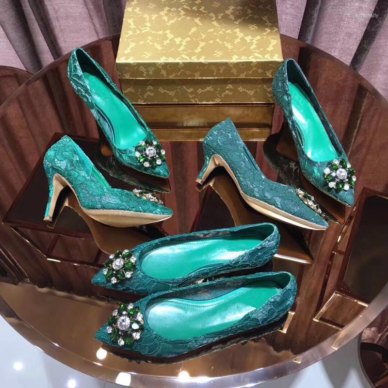 Dress Shoes Women's High Quality Lace Crystal Wedding 2023 Spring Chic Pointed Toe Heeled Pumps Fashion Heels BY797, 9cm 6cm flats option
Dress Shoes Women's High Quality Lace Crystal Wedding 2023 Spring Chic Pointed Toe Heeled Pumps Fashion Heels BY797, 9cm 6cm flats option