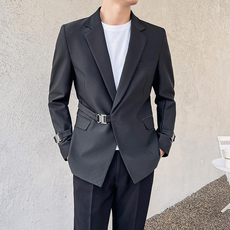 Men's Suits Blazers For Men Slim Fit Black Suit Blazer Jacket Male Streetwear Business Casual Metal Buckle Fashion Vintage Coat, Xz324
Men's Suits Blazers For Men Slim Fit Black Suit Blazer Jacket Male Streetwear Business Casual Metal Buckle Fashion Vintage Coat, Xz324